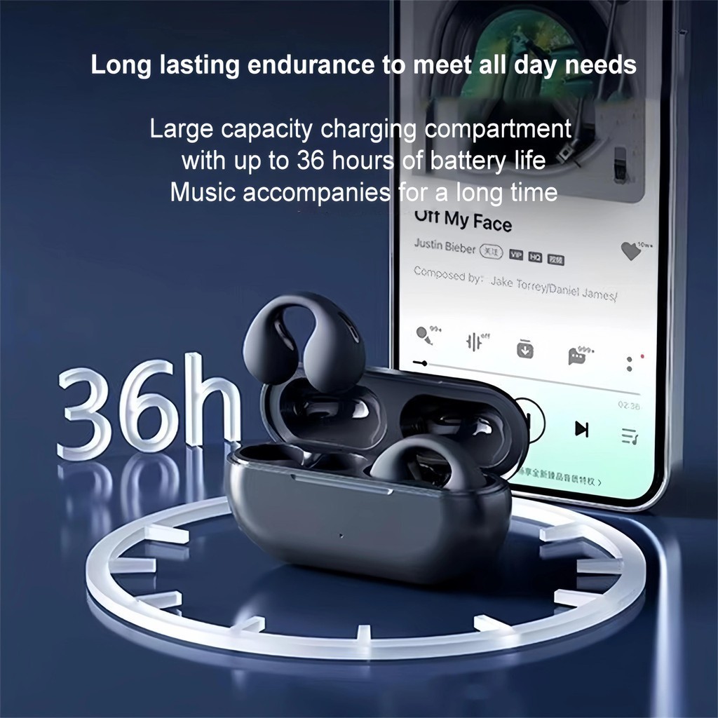 Mới 5.3 Dẫn truyền xương Tai nghe Bluetooth không dây Ambie Tai nghe thể thao Tai nghe chống nước chất lượng âm thanh HiFi