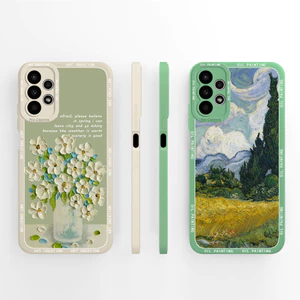 Dành Cho Samsung Galaxy A10 A10S A11 A13 A20S A21S A22 A22S M22 A23 F24 4G 5G Vỏ Nghệ Thuật Tranh Sơn Dầu Tươi Hoa Silicon Lỏng Mềm TPU Vỏ Điện Thoại Vỏ Capa