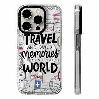 Du Lịch Vòng Quanh Thế Giới Ốp Lưng Sạc Từ Tính Không Dây Tương Thích Cho IPhone11 12 13 14 15 16ProMax Cover 16PLUS Silicon Mềm Trong Suốt Ốp Lưng Chống Sốc