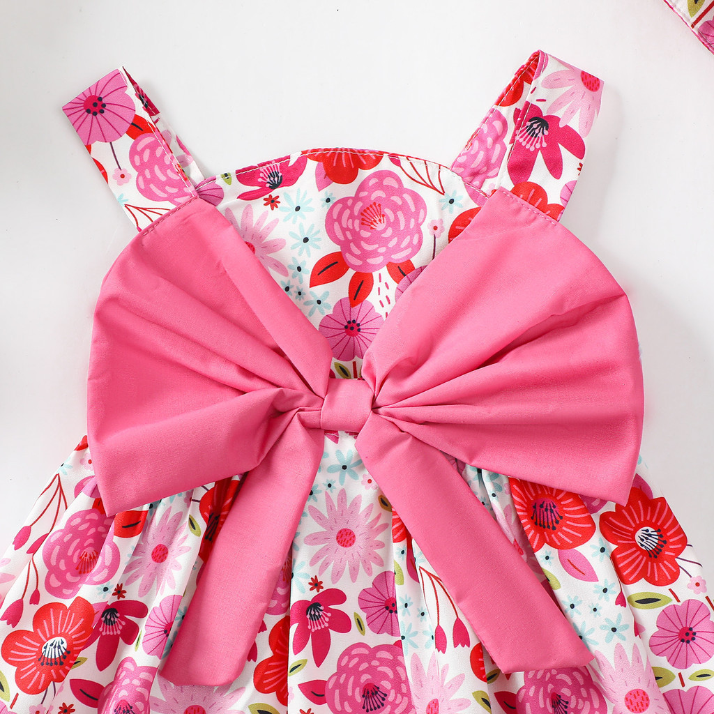 Mô tả 0-3years Ternos Cho Trẻ Em Bé Gái Bộ 2 Chiếc Không Tay Có Mũ In Hoa Váy Cho Bé Ngoài Trời ootd Mùa Hè Phong Cách Thanh Lịch - 5