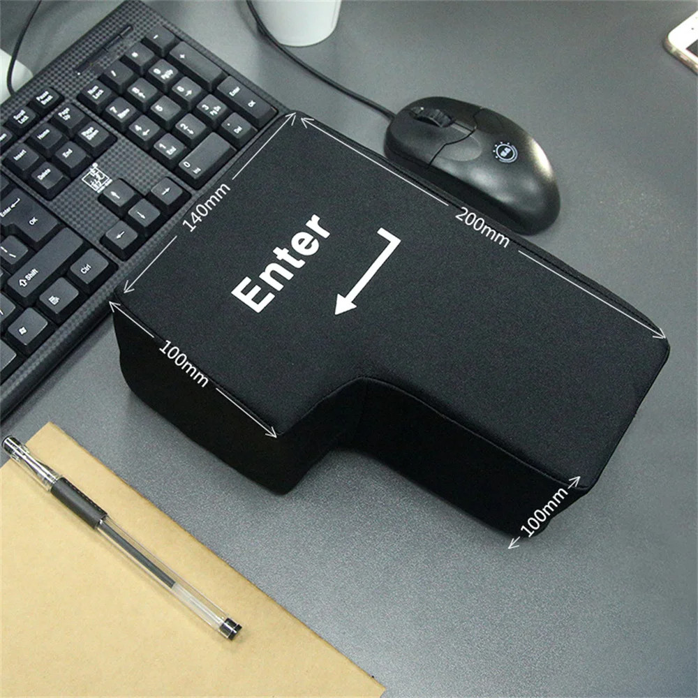Usb Big Enter Nút Chìa Khóa Cho Văn Phòng Tại Nhà Gối Giảm Căng Thẳng Đầu Vào USB Lớn Máy Tính Thông Gió Gối Mềm Văn Phòng Đồ Chơi Giảm Căng Thẳng