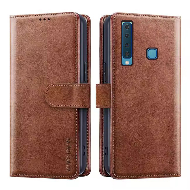 Ốp điện thoại ví cho amsung Galaxy A9 2018 A920F A920 SM-A920F Case 6.3 "có ngăn đựng thẻ Vỏ chống sốc bằng da lật từ tính