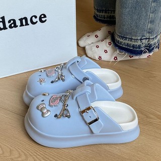 Bạc Ballet KT Cat Hole Giày Nữ 2025 Phong Cách Mới Đế Dày Birkenstock Ngón Chân Dép Nữ Giày Sandal Bên Ngoài Nữ
