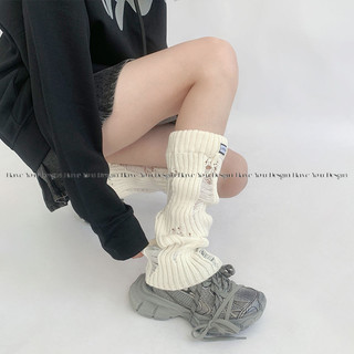 Thu Đông Tất Nữ Nhật Bản Hot Girl Văn Hóa Châu Á Rách Chân Bao y2k Phong Cách Thiên Niên Kỷ Trắng Cọc Tất Nữ