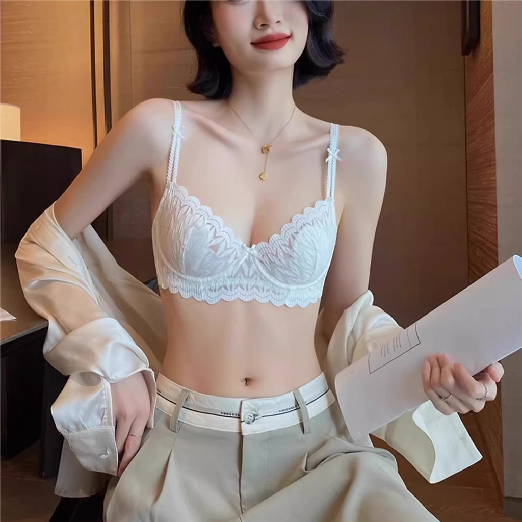 Siêu Mỏng Nữ Mềm Vòng Thép Áo Ngực Gợi Cảm Ren Quần Lót Chống Chảy xệ Đẩy Lên Quần Lót Nữ Bralette