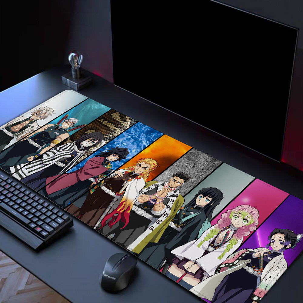 Demon Slayer Anime Chuột Thảm Bàn Máy Tính Bàn Pc Chơi Game Thiết Lập Phụ Kiện Để Bàn Thảm Mở Rộng Miếng Lót Game Thủ 900x400 Mousepad