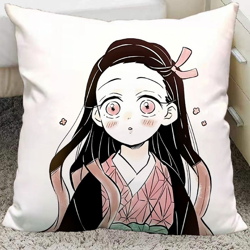 Gối Demon Slayer Tomioka Nezuko Zenitsu shinobu Kamado Nezuko Demon Slayer Anime Ngoại Vi Gối Ký Túc Xá Ngủ Gối Đệm Hai Mặt Có Thể Được Tùy Chỉnh Lõi Miễn Phí