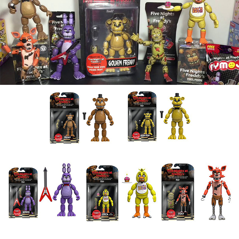 Fnaf Charming Funko Năm Đêm Tại Freddy 's Articulated Golden Freddy Đồ Chơi Hành Động Hình