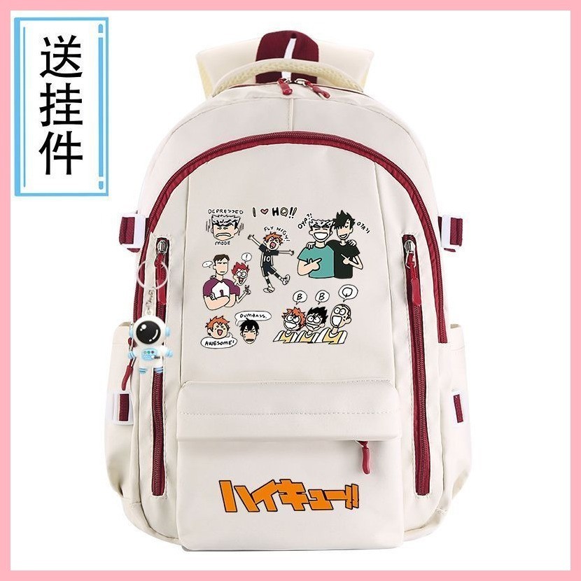 Ba lô đi học Haikyuu Shoyo Hinata Kenma Kozume Kei Tsukishima Oikawa Tooru Bóng chuyền Bé trai Âm thanh Uno Koma Toru Kawa Anime Hàng hóa hai chiều Schoolbag Học sinh tiểu học Nam Nữ Ba lô
