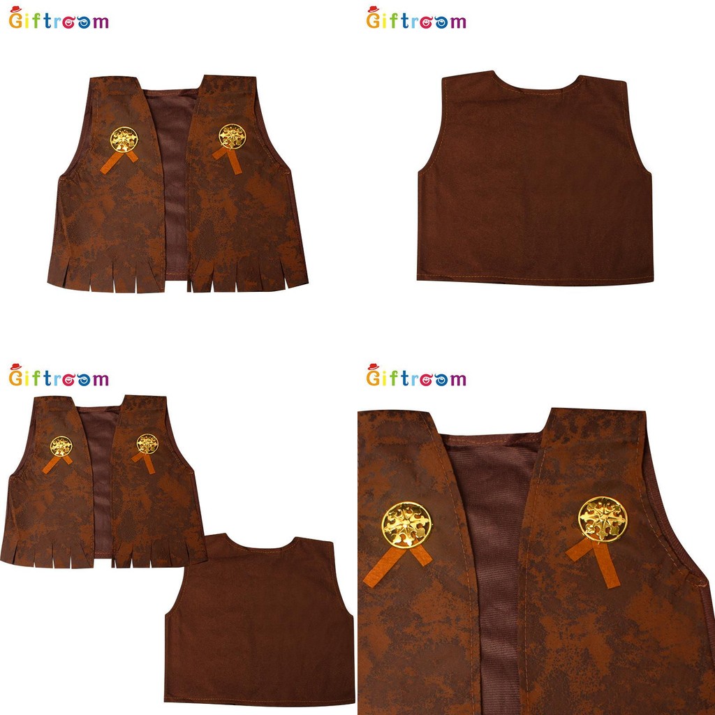 Áo Vest Cao Bồi Phong Cách Mỹ Chất Polyester, Dùng Cho Biểu Diễn Sân Khấu, Phù Hợp Nam Nữ & Trẻ Em