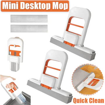 Cây lau nhà Mini cầm tay Cây lau nhà để bàn Cây lau nhà lười biếng có thể gập lại Cây lau nhà bằng bọt biển thấm hút Dụng cụ làm sạch nhà Cây lau nhà Cây lau nhà ma thuật