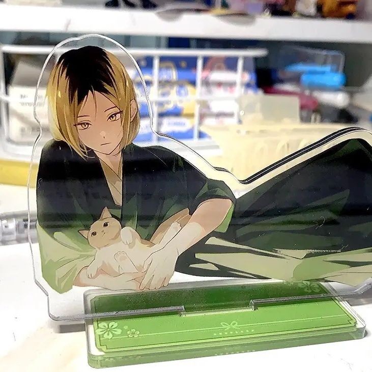 Chân đế mới Haikyuu Shoyo Hinata Kenma Kozume Kei Tsukishima Oikawa Tooru Little Red Book Cùng phong cách Bóng chuyền Junior Thời gian giải trí Móng vuốt cô đơn mài Acrylic Chân đế hình người đứng tinh tế
