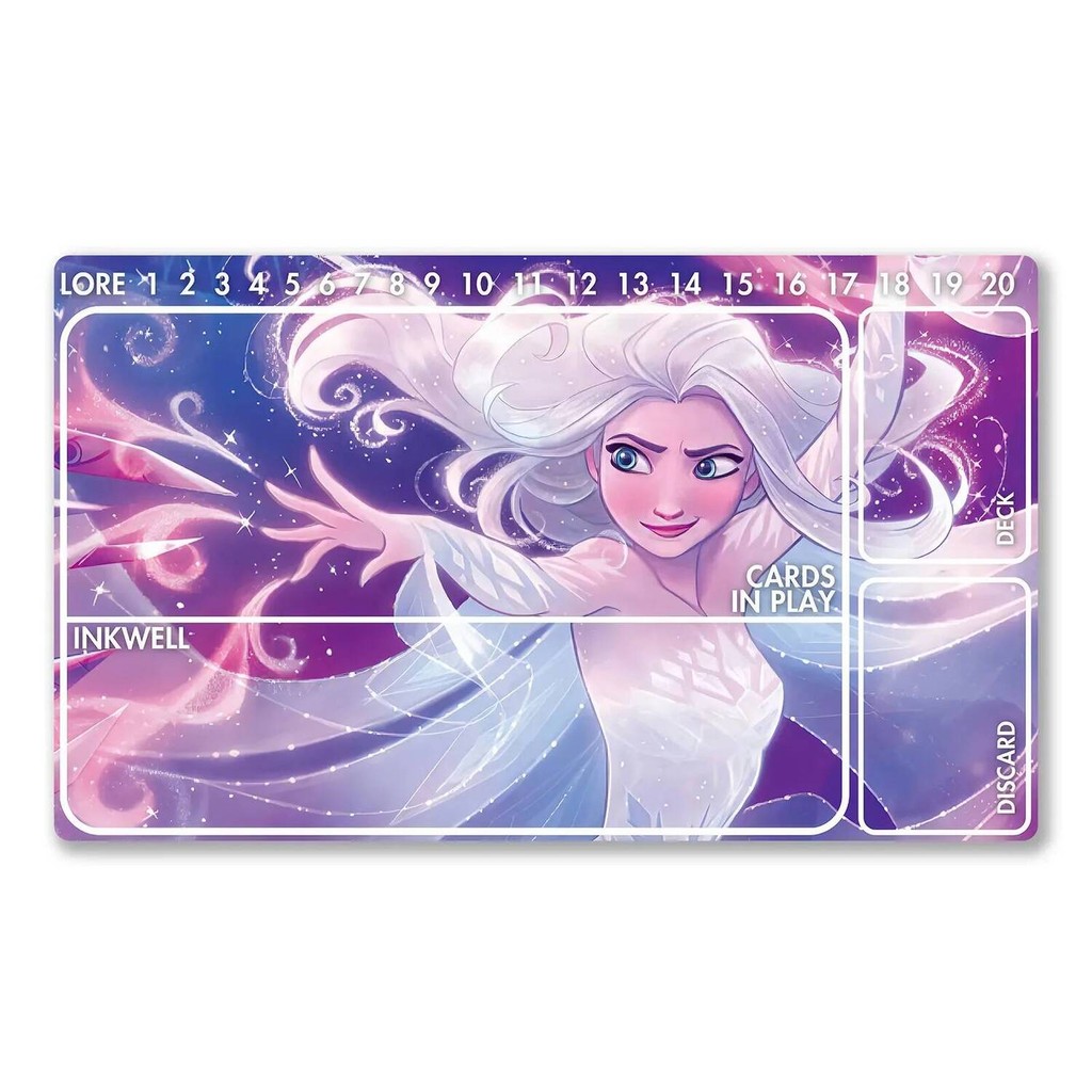 Thảm chơi Lorcana Thảm chơi game TCG 24x14 inch tương thích, Thảm chơi cao su chống trượt và miếng lót chuột