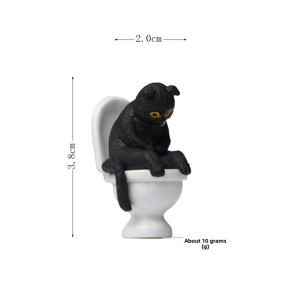 Mèo Closestool Pvc Các Bức Tượng Nhỏ Có Tư Thế Ngồi Cho Lễ Kỷ Niệm Và Mục Đích Trưng Bày Trang Trí