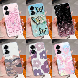 Dành Cho Oppo A60 4G Ốp Điện Thoại Hoa Bướm Xinh Đẹp Siêu Mỏng Trong Suốt Vỏ Silicon Mềm Cho OppoA60 Oppo A 60 4G Vỏ Chống Sốc Capa