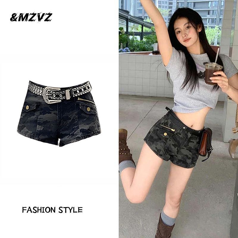 Lan ~ Ngụy Trang Quần Short Denim Nữ Mùa Hè Phong Cách Mới Phong Cách Mỹ Đường Phố Hot Girl Cao Cấp Ôm Hơn Thiết Kế Dáng Rộng Nóng Quần