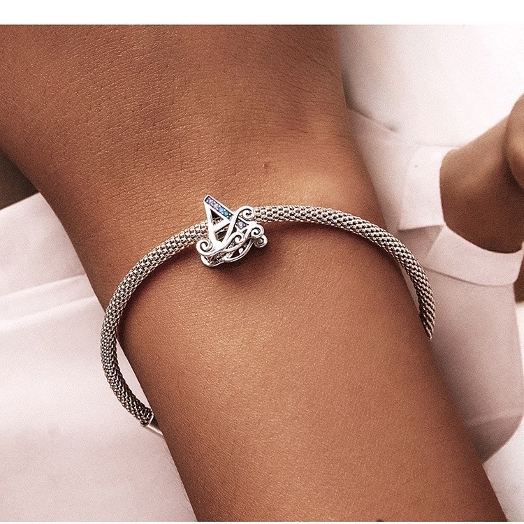 Mô tả Bamoer Hạt Charm Bạc 925 Chữ Cái A~Z Cho Tự Làm Vòng Tay Vòng Cổ Bán Phụ Kiện - 8