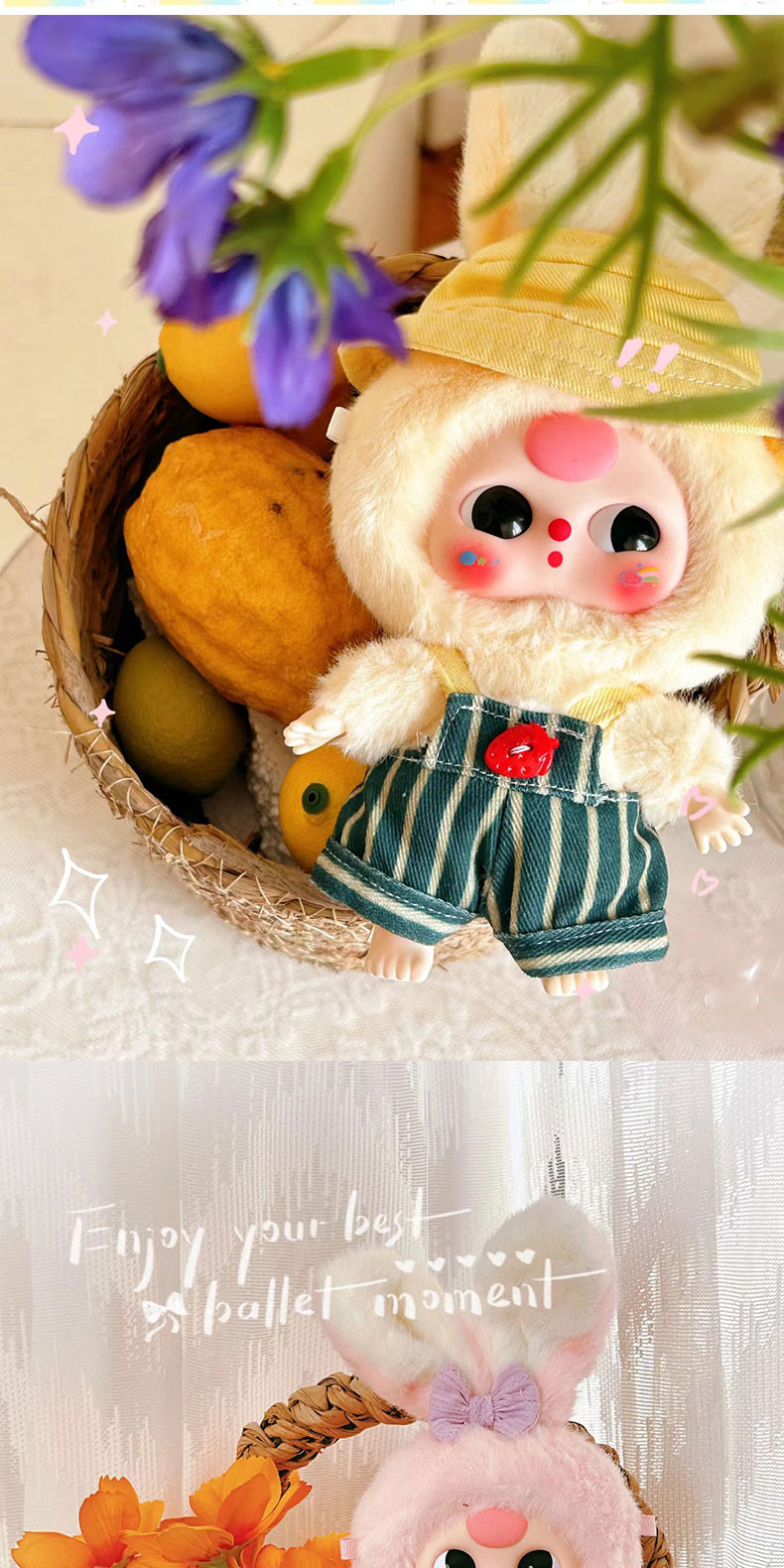 Baby Three Macaroon Bunny Series Vinyl Face Blind Box Plush Baby Three Macaroon Bunny Series Vinyl Face Blind Box Plush