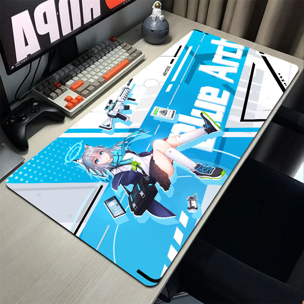 Xanh Lưu Trữ Sunaookami Shiroko Mousepad Chuột Thảm Để Bàn Thảm Có Miếng Lót Phụ Kiện Chơi Game Prime Gaming XXL