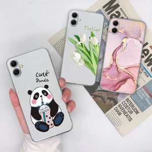 Dành Cho Samsung Galaxy A06 5G Ốp lưng Hoa Tulip Xinh Đẹp Trong Suốt Vỏ Silicon Mềm TPU Ốp Lưng Cho SamsungA06 GalaxyA06 5G Vỏ Chống Sốc Capa