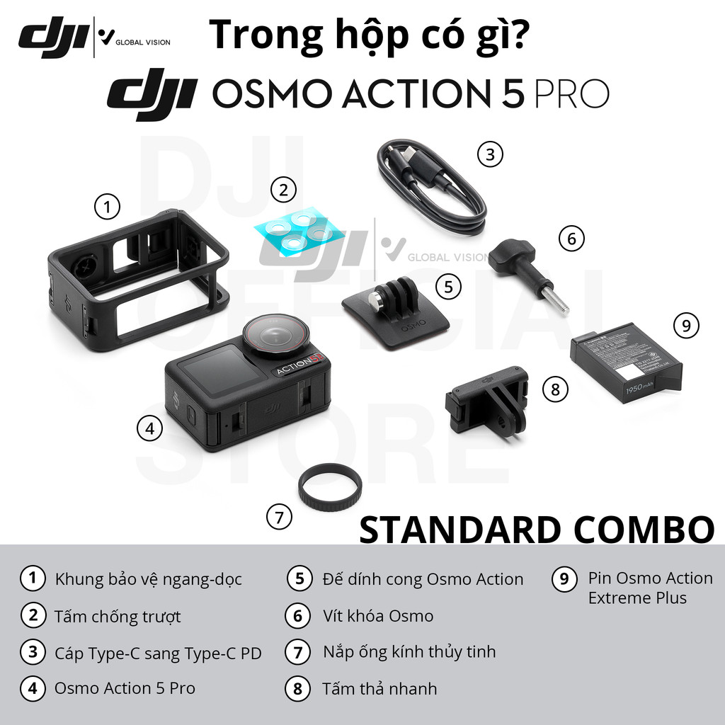 Mô tả Camera hành động DJI Osmo Action 5 Pro máy quay hành trình 4K 120fps, chế độ màu HLG, quay đêm rõ nét  (DJI OA 5 Pro) - 6