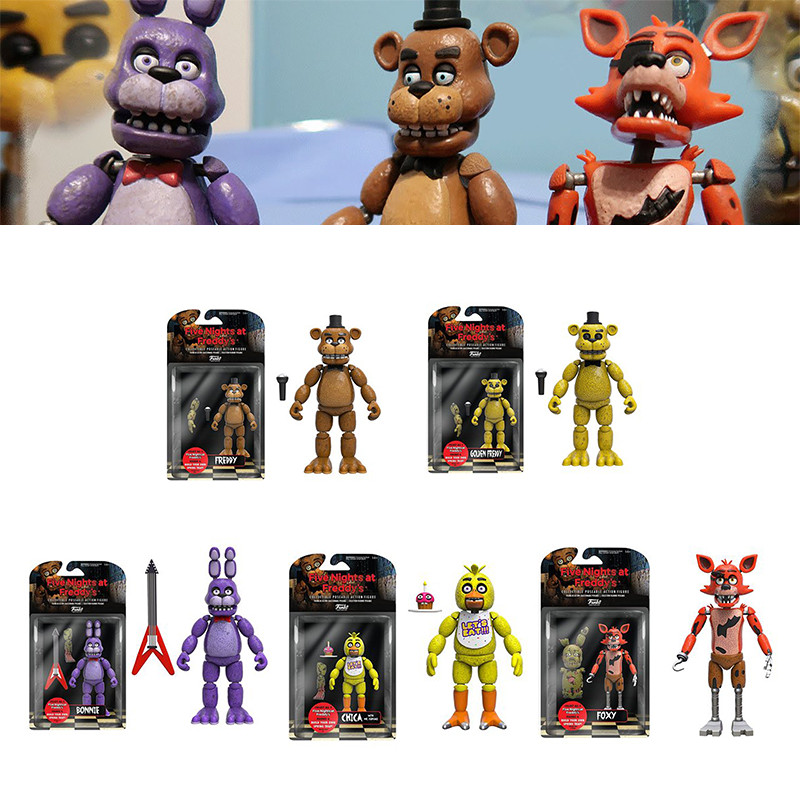 Fnaf Charming Funko Năm Đêm Tại Freddy 's Articulated Golden Freddy Đồ Chơi Hành Động Hình