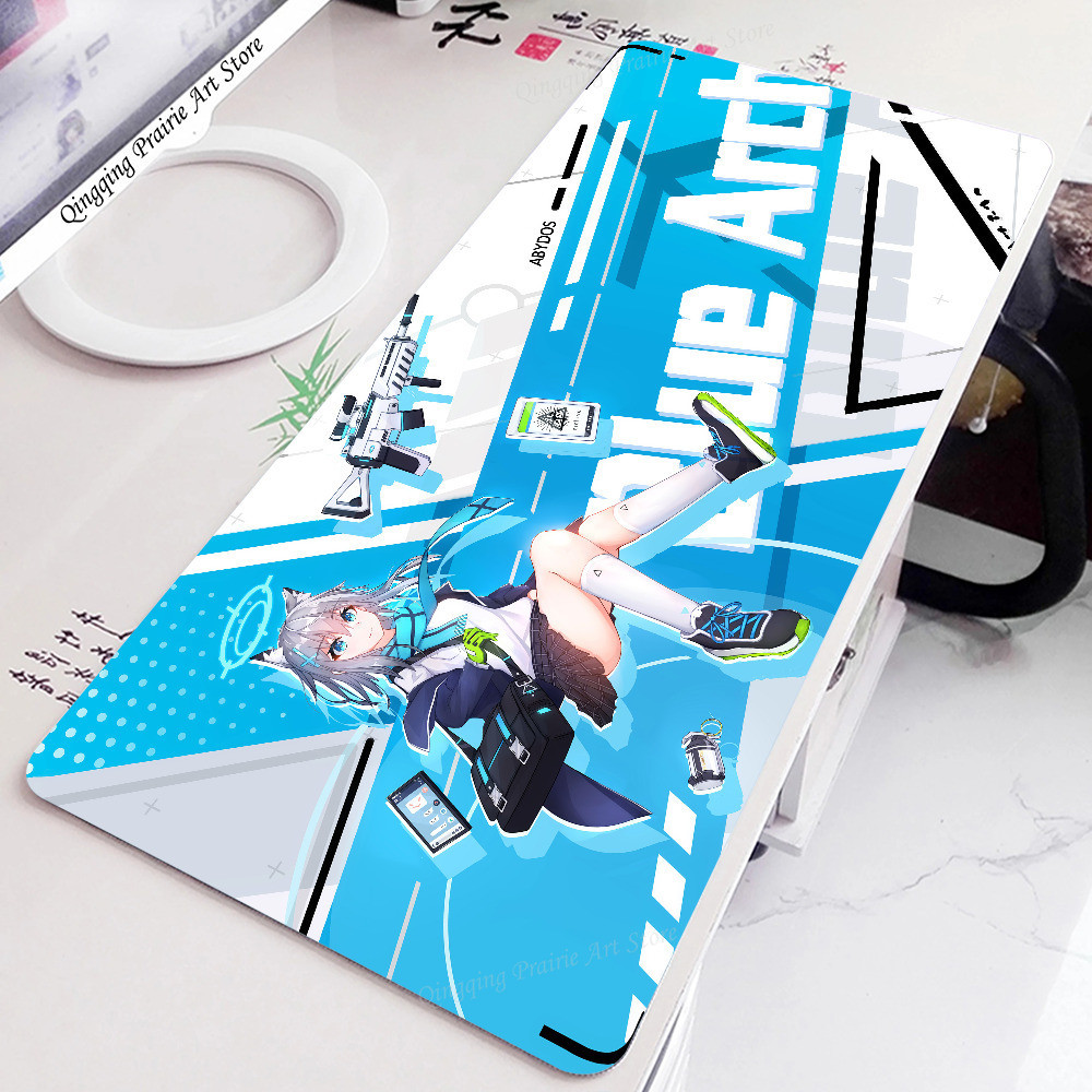 Xanh Lưu Trữ Sunaookami Shiroko Mousepad Chuột Thảm Để Bàn Thảm Có Miếng Lót Phụ Kiện Chơi Game Prime Gaming XXL