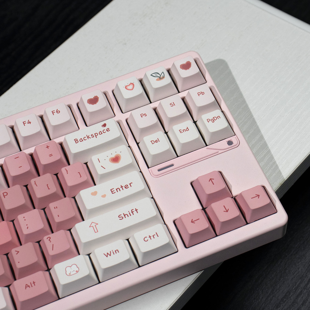 Keycaps Pink Heart PBT Cherry profile Keycaps cho MX Switch Bàn phím cơ ...