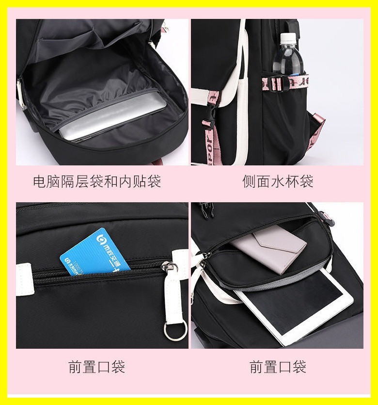 [ZOCI] Schoolbag Demon Slayer Iguro Obanai Anime Phong Cách Rỗng Chống Mài Mòn Ba Lô Học Sinh Demon Slayer Iguro Xiaobanai In Dung Tích Lớn