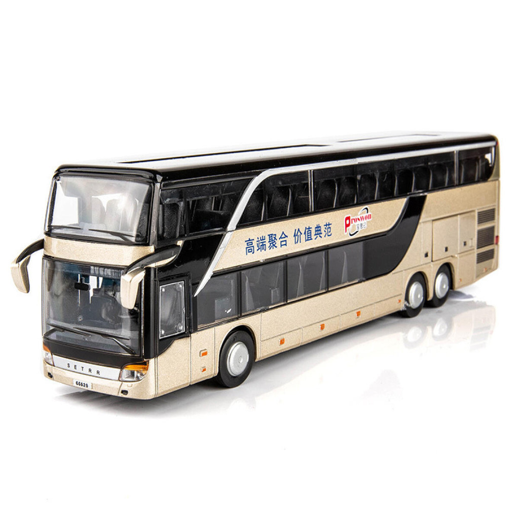 Alloy Double Decker Electric Tourist Traffic Bus Model Diecasts Metal ...