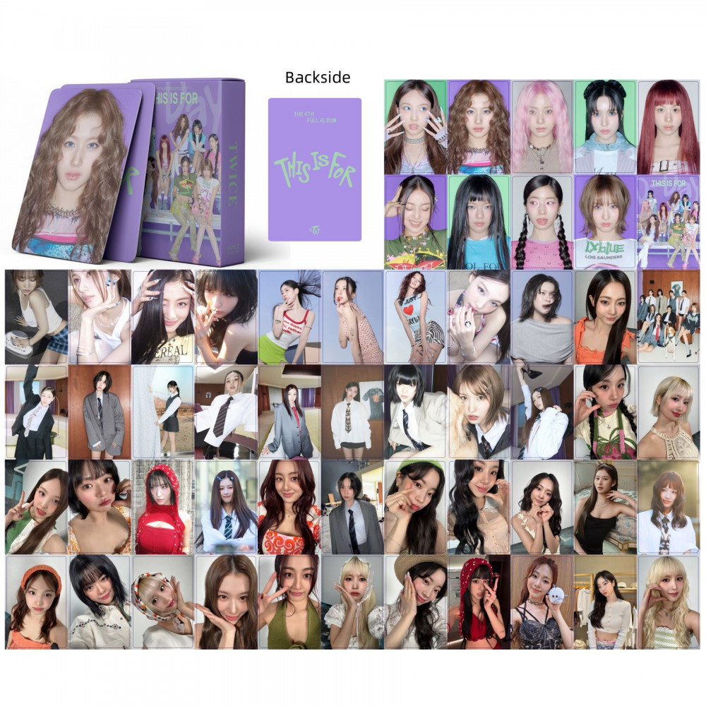 LINXX 55 Chiếc HAI Lần Này Dành Cho Album Mới 3 Inch Holographic Lomo Cards HD Hình Ảnh Quạt Bộ Sưu Tập Thẻ Hàng Hóa Quà Tặng Kpop Photocard Bộ Dành Cho Người Hâm Mộ