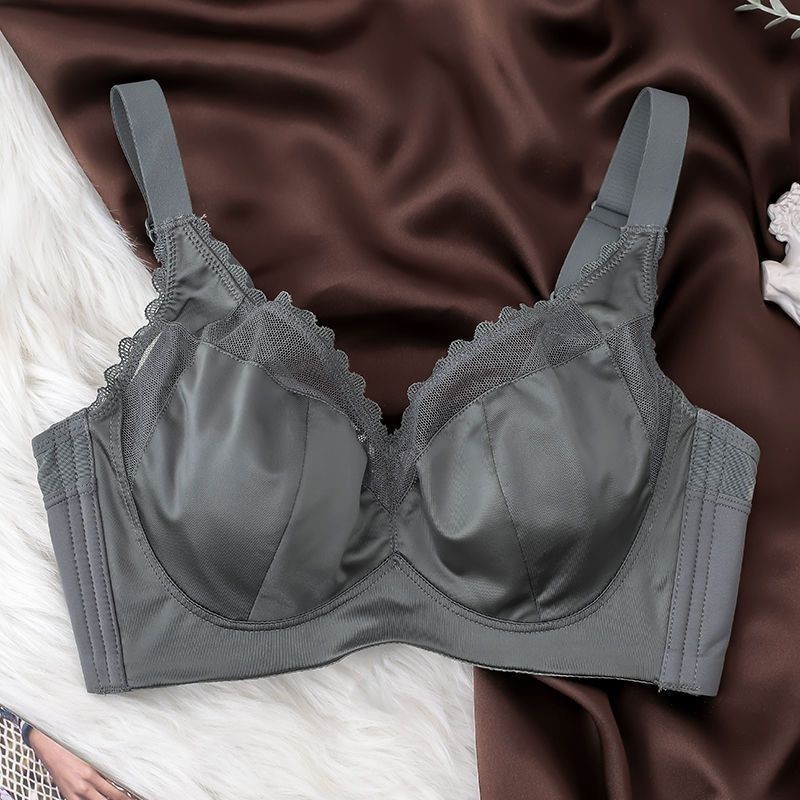 Áo ngực satin nữ mềm mại, tập hợp, siêu mỏng, có vòng thép, chống chảy xệ, nâng đỡ bên ngực