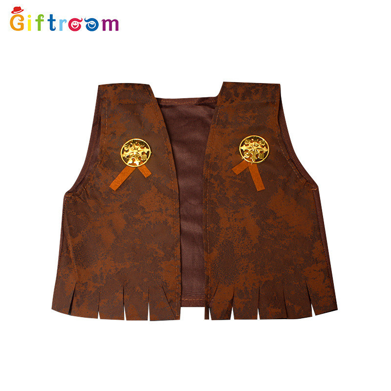 Áo Vest Cao Bồi Phong Cách Mỹ Chất Polyester, Dùng Cho Biểu Diễn Sân Khấu, Phù Hợp Nam Nữ & Trẻ Em