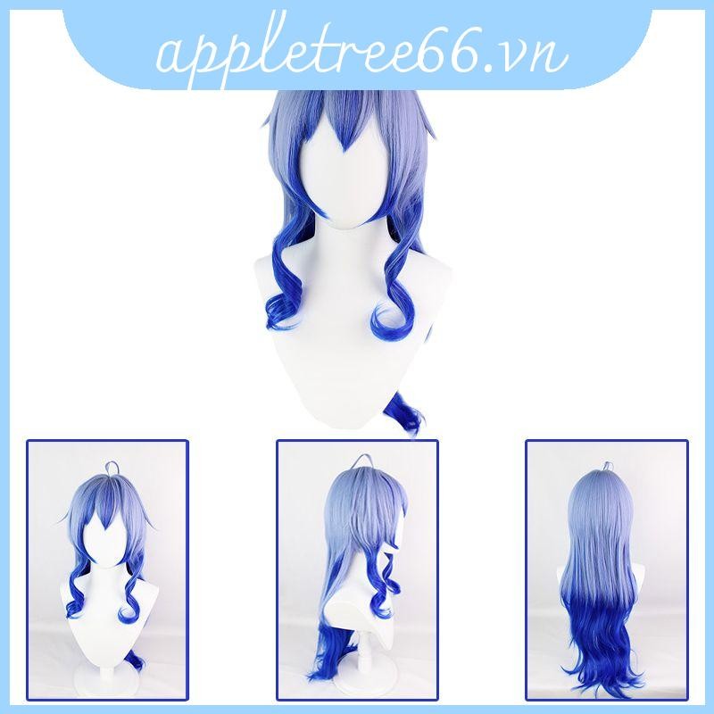 Tổng hợp Genshin Premium Impact Ganyu Blue Wig cho và Halloween Cosplay