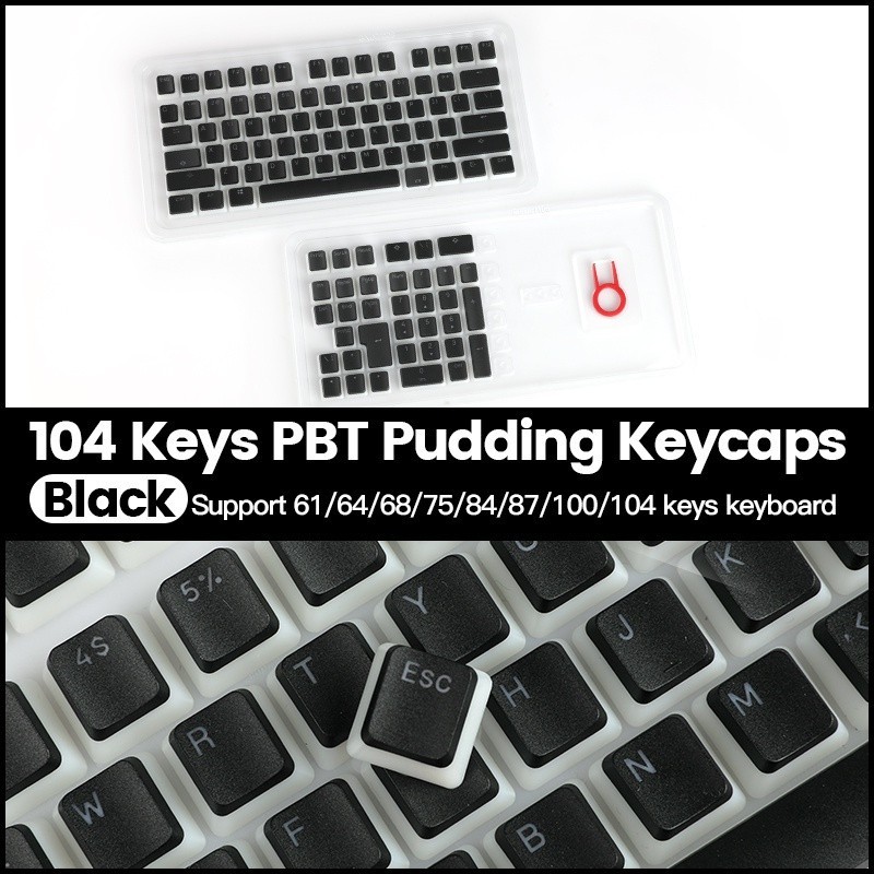 Mô tả Pbt Pudding Trọn Bộ Keycaps Thích Hợp Cho Royal Kludge Tất Cả Các Bàn Phím, Tất Cả Trong Nhiều Màu Tự Làm - 9