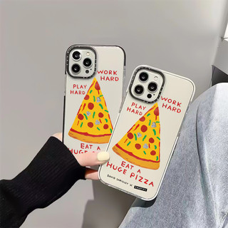 Ăn Một Hộp Pizza Lớn Tương Thích Cho IPhone 11 14 15 16ProMax 12 13 Mini Cover X XR XS Max Silicone Mềm Trong Suốt SE 2022 6 7 8 Plus Vỏ Chống Sốc
