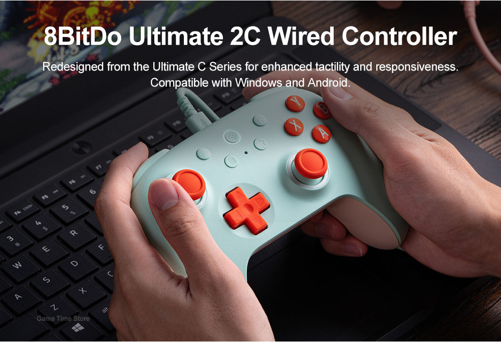 Bộ điều khiển có dây 8BitDo Ultimate 2C cho PC Android với kích hoạt ...