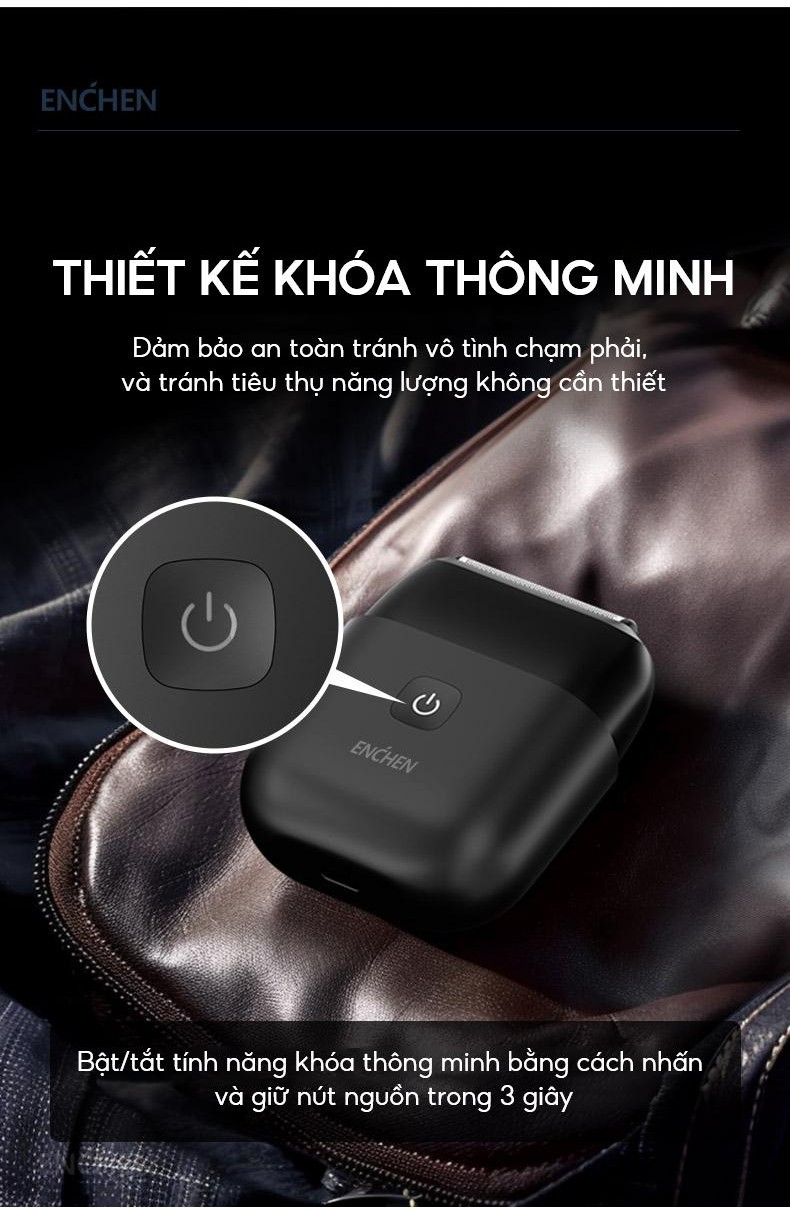 Mô tả Máy cạo râu Enchen Mini MS002 lưỡi dao linh hoạt, động cơ mạnh mẽ chống nước toàn thân - BH 6 tháng - 10