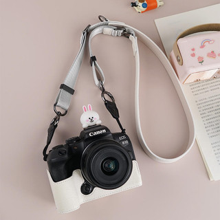 Thích hợp cho túi đựng máy ảnh Canon R10, Vỏ bảo vệ máy ảnh R50, Vỏ bảo vệ R100, Vỏ da cổ điển, Túi đeo chéo đơn Micro, Dây đeo vai, Phụ kiện dễ thương