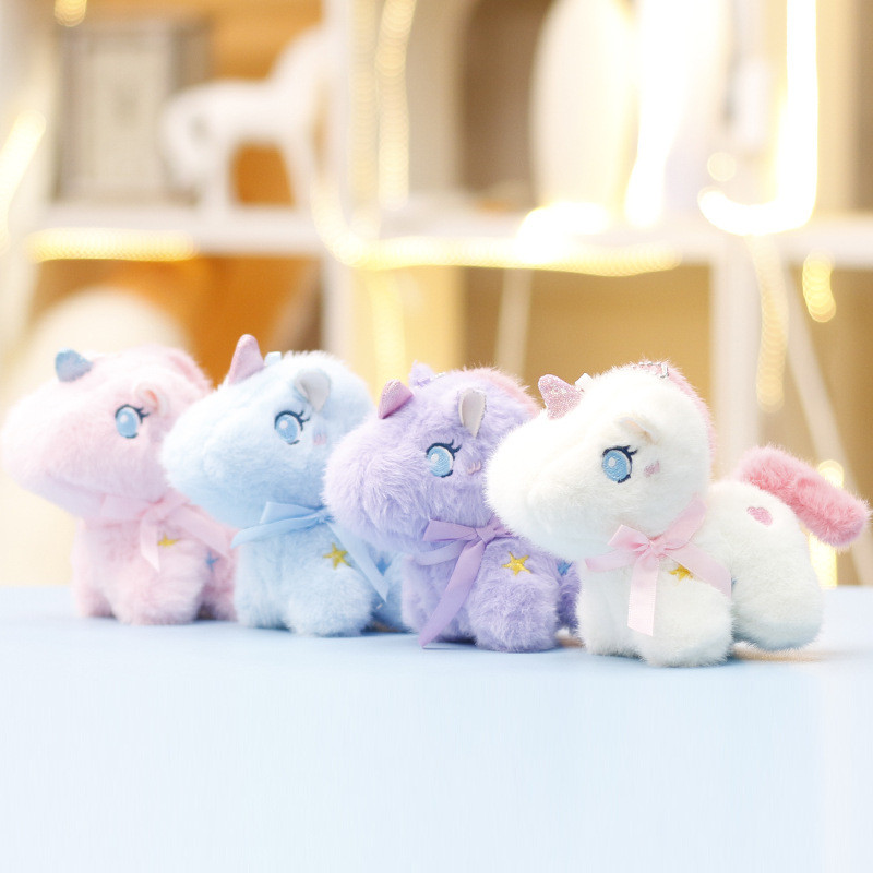 Đồ chơi kỳ lân Mini sang trọng có lông ngắn cho trẻ em Quà tặng và sưu tập