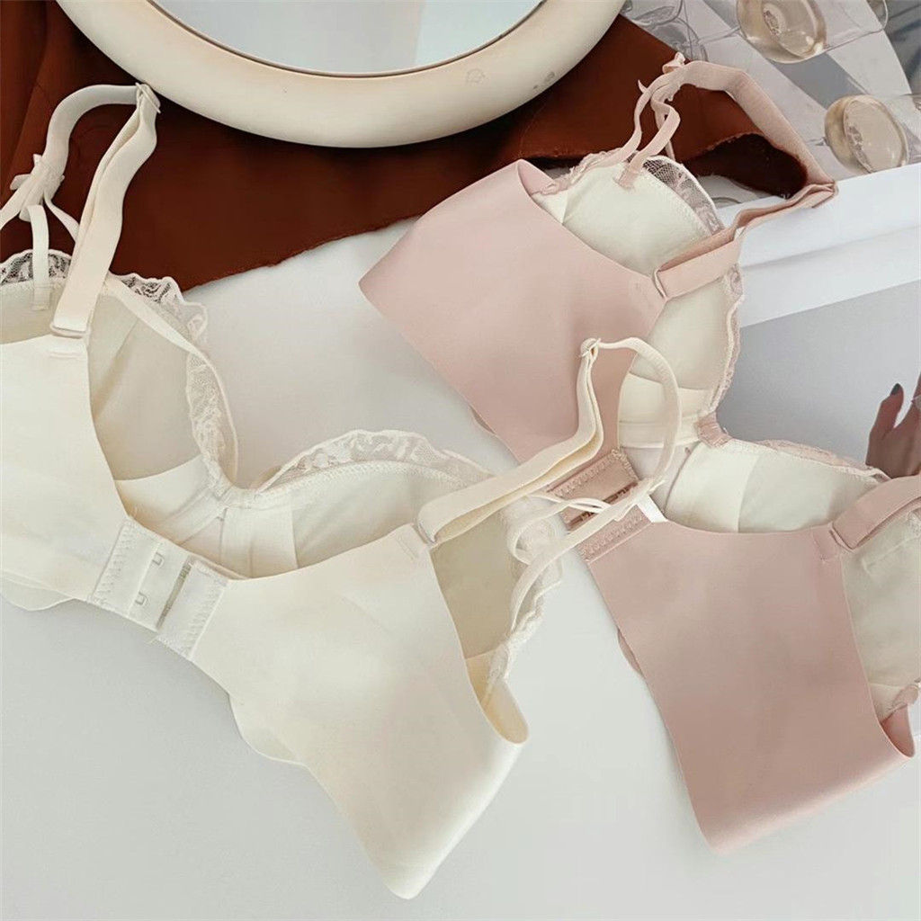 Ngực Nhỏ Bé Gái Áo Ngực Mềm Mại Gợi Cảm Ren Quần Lót Không Dây Push Up Nữ Bralette Quần Lót