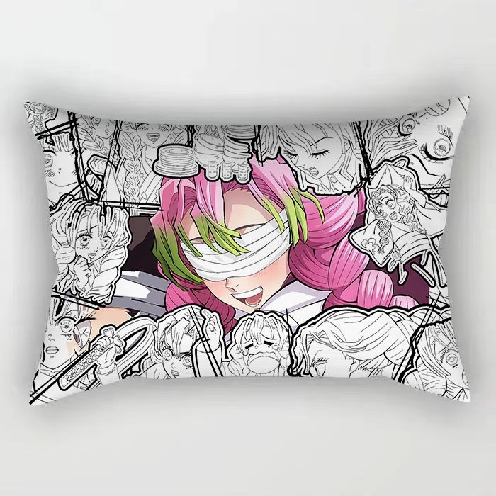 Gối Demon Slayer Tomioka Nezuko Zenitsu shinobu Anime Demon Slayer Gối Hai Chiều Hình Chữ Nhật Ký Túc Xá Trang Trí Phòng Gối Sofa Đệm Người Bạn Quà Tặng