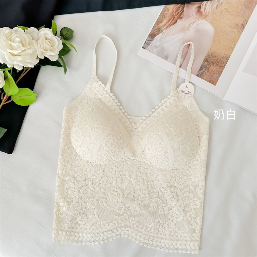 Mùa Xuân Bán Chạy Ren Đẹp Lưng Cố Định Cốc Giữa Đệm Hỗ Trợ Ngực Quần Lót