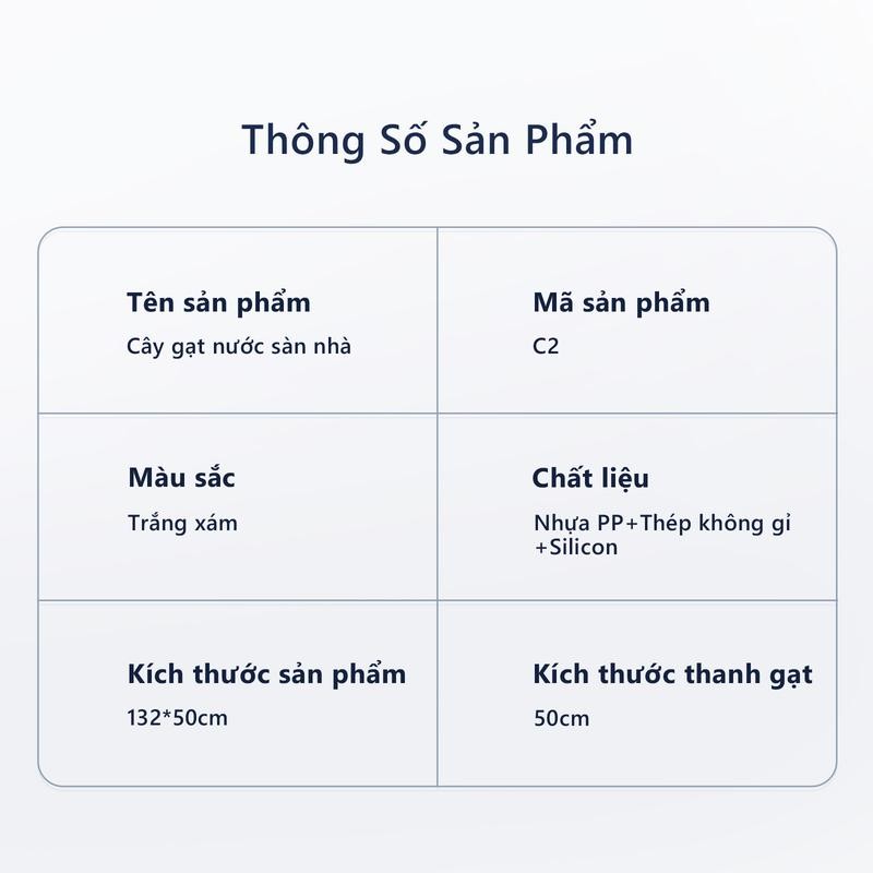 Mô tả Cây gạt nước sàn nhà tắm ZOLELE C2 thanh gạt 50cm đầu xoay 180 - Chính Hãng - 9