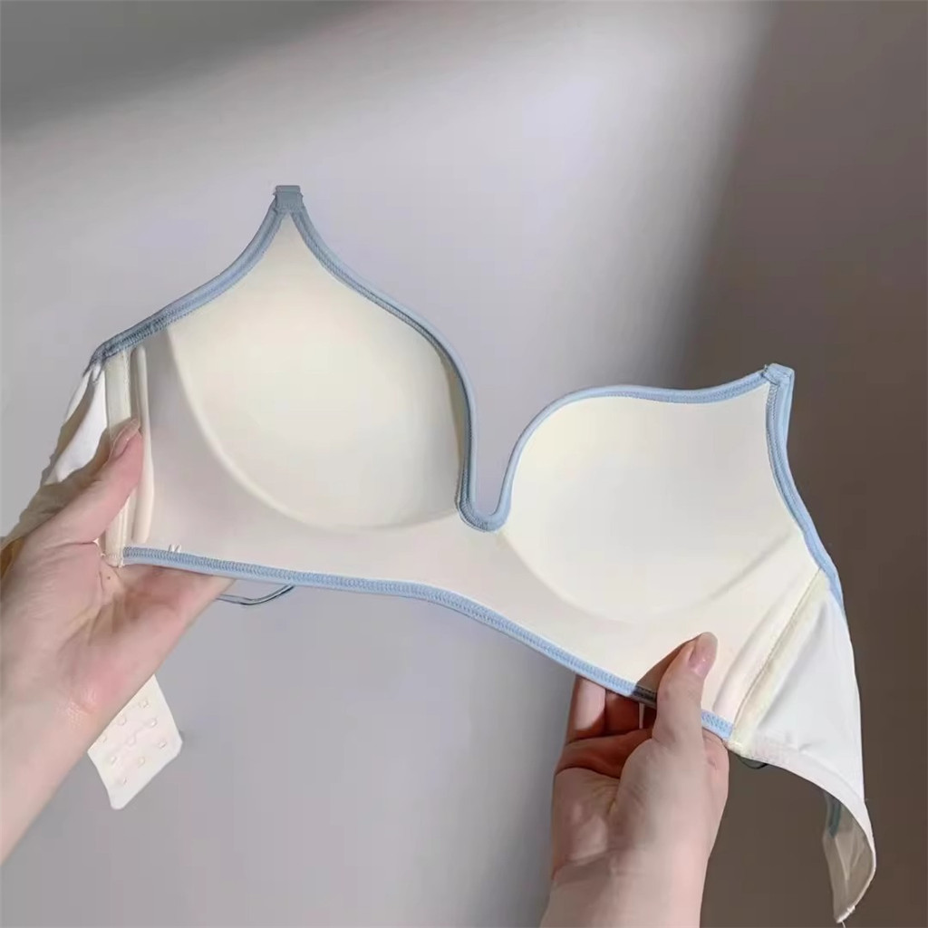 4 Màu Sắc Gợi Cảm Va Chạm Cô Gái Mềm Áo Ngực Liền Mạch Nữ Không Dây Quần Lót Push Up Nữ Bralette Đồ Lót