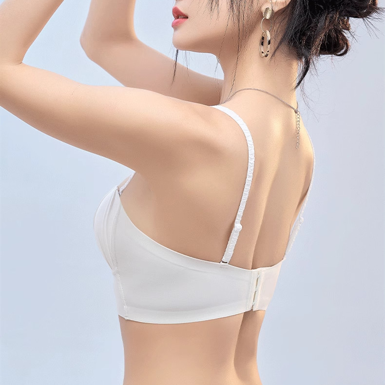 32-38ab Bọt Biển Mỏng Nữ Áo Ngực Mềm Mại Nhỏ Ngực Đẩy Thanh Niên Cô Gái Quần Lót Thoải Mái Không Dây Quần Lót