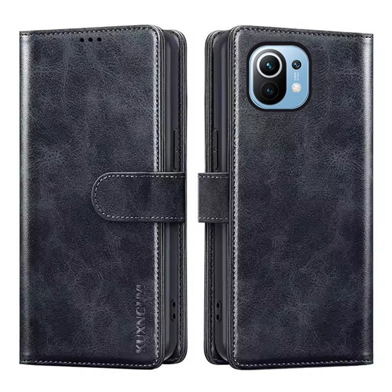 Ốp điện thoại ví cho Xiaomi Mi 11 Xiaomi 11 Lite 5G NE có ngăn đựng thẻ Vỏ chống sốc bằng da lật từ tính