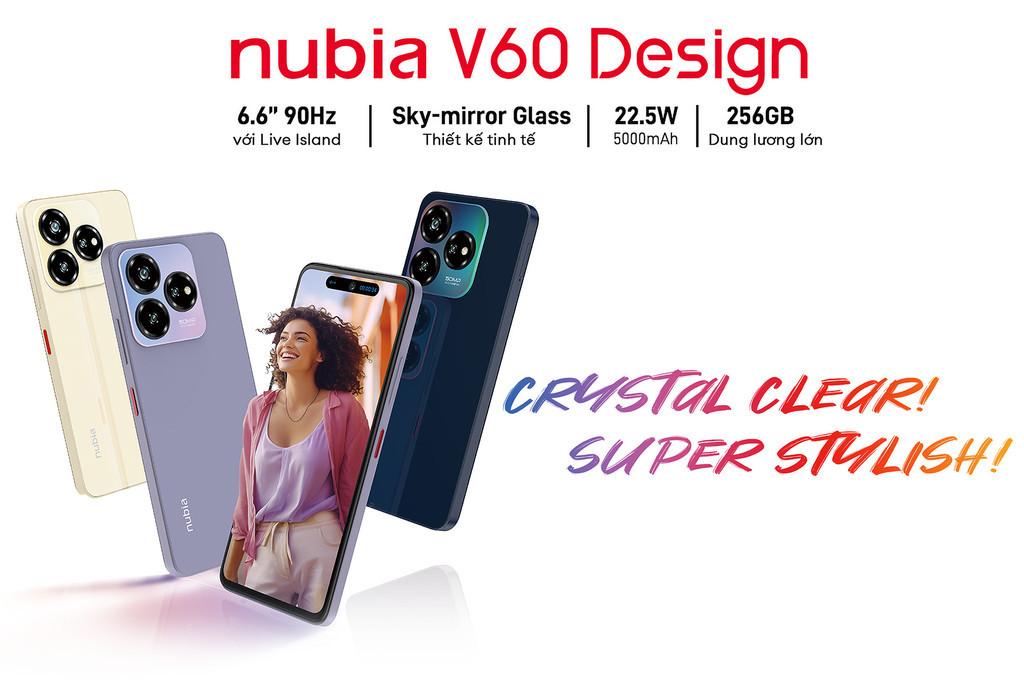 Mô tả Điện Thoại Nubia V60 Design | 16(6+10)GB/256GB | 6.6'' HD+ | Octa Core 1.6GHZ | 5000mAh 22.5W | Chính Hãng - 1