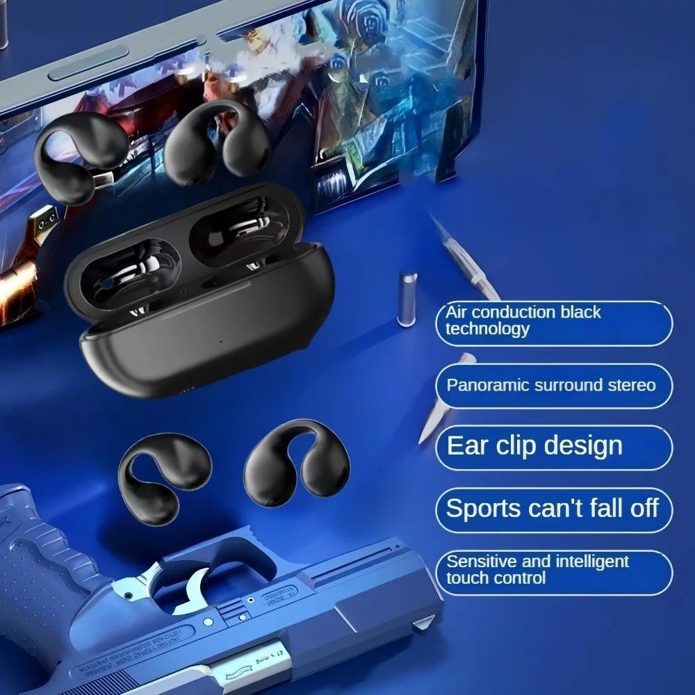 Mới 5.3 Dẫn truyền xương Tai nghe Bluetooth không dây Ambie Tai nghe thể thao Tai nghe chống nước chất lượng âm thanh HiFi