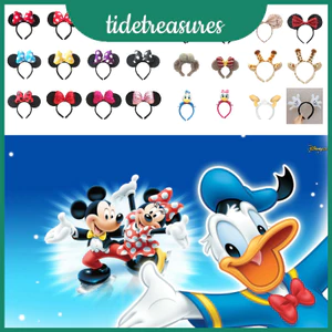 Băng đô chuột Mickey đen Phim hoạt hình Minnie Mickey Tai Hairpiece cho một cái nhìn cổ điển